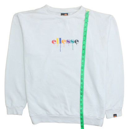Mens UK Size M ellesse White Pullover Sweatshirt