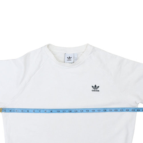 Mens UK Size L adidas White Pullover Sweatshirt