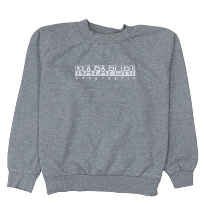 Womens UK Size M Napapijri Grey Pullover Sweatshirt
