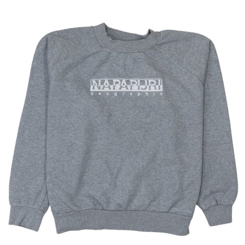 Womens UK Size M Napapijri Grey Pullover Sweatshirt