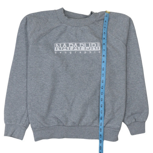 Womens UK Size M Napapijri Grey Pullover Sweatshirt
