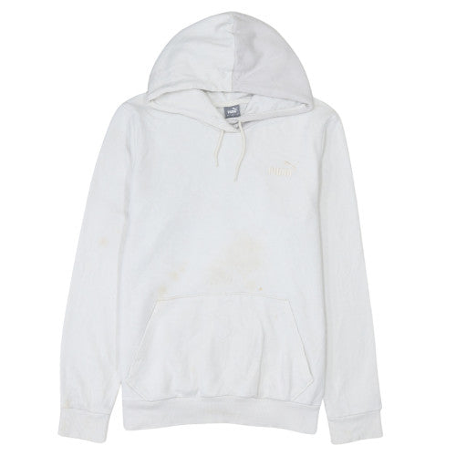 Mens UK Size L PUMA White Pullover Hoodie