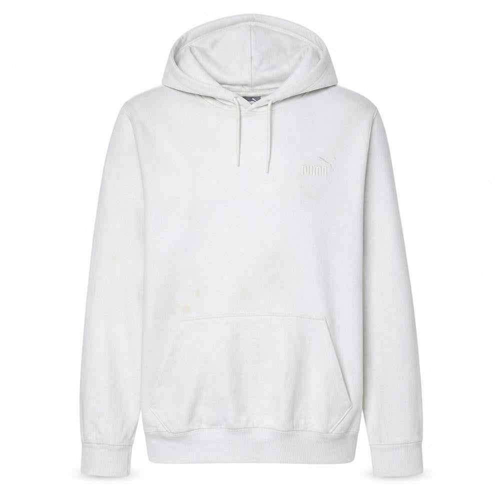 Mens UK Size L PUMA White Pullover Hoodie