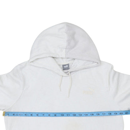 Mens UK Size L PUMA White Pullover Hoodie