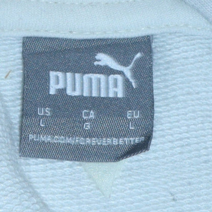 Mens UK Size L PUMA White Pullover Hoodie