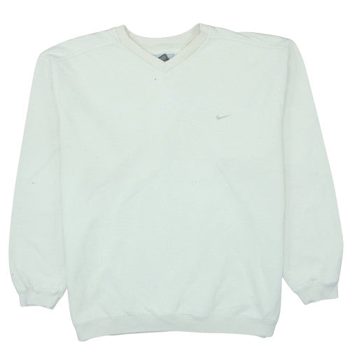 Mens UK Size XL Nike White Pullover Sweatshirt