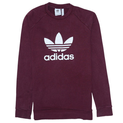 Mens UK Size S adidas Red Pullover Sweatshirt