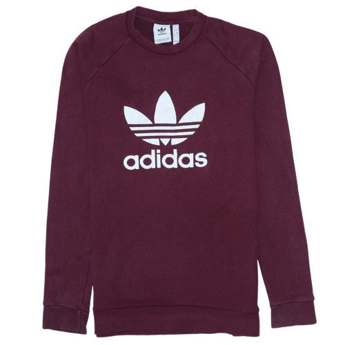 Mens UK Size S adidas Red Pullover Sweatshirt