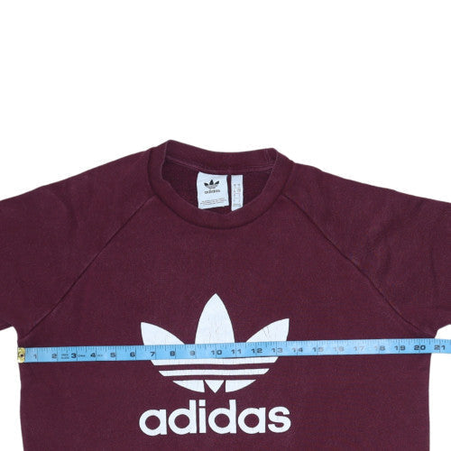 Mens UK Size S adidas Red Pullover Sweatshirt