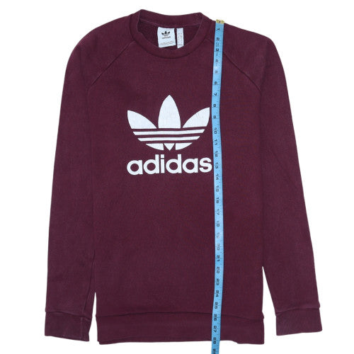 Mens UK Size S adidas Red Pullover Sweatshirt