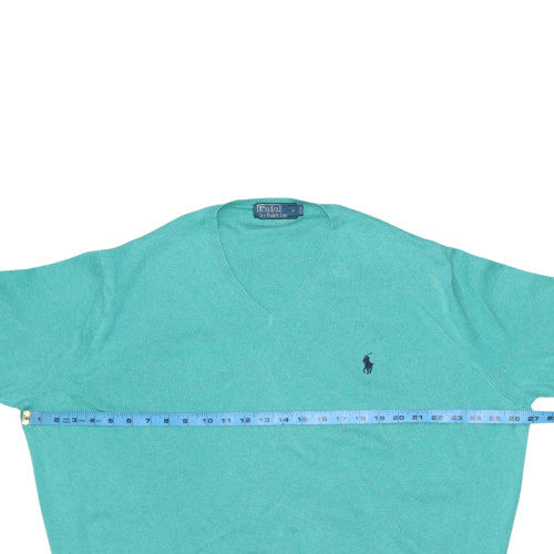 Mens UK Size M Ralph Lauren Green Pullover Jumper