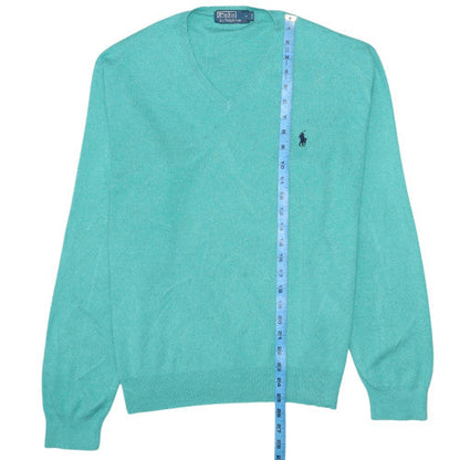 Mens UK Size M Ralph Lauren Green Pullover Jumper