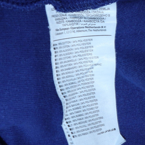 Mens UK Size M Nike Blue Full Zip Hoodie