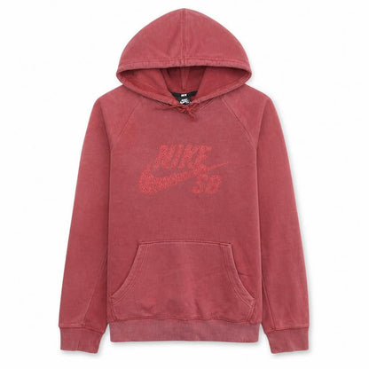 Womens UK Size L Nike Red Pullover Hoodie