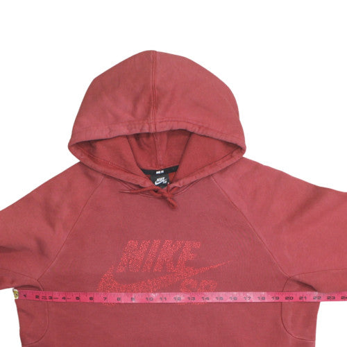 Womens UK Size L Nike Red Pullover Hoodie