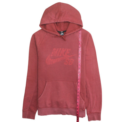 Womens UK Size L Nike Red Pullover Hoodie