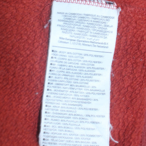 Womens UK Size L Nike Red Pullover Hoodie