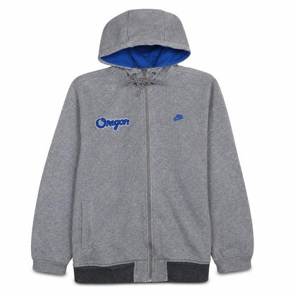 Mens UK Size L Nike Grey Full Zip Hoodie