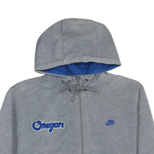 Mens UK Size L Nike Grey Full Zip Hoodie