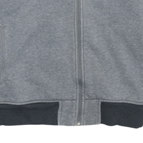 Mens UK Size L Nike Grey Full Zip Hoodie