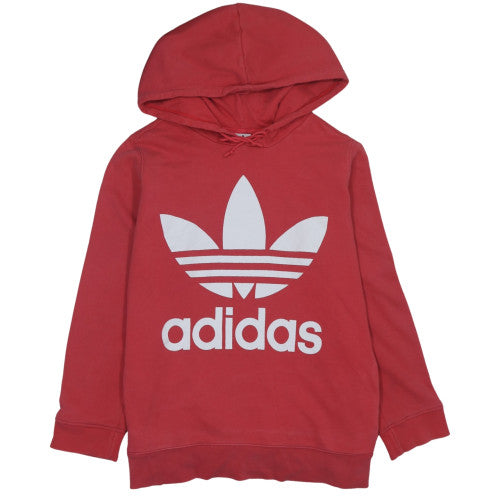 Womens UK Size 16 adidas Red Pullover Hoodie