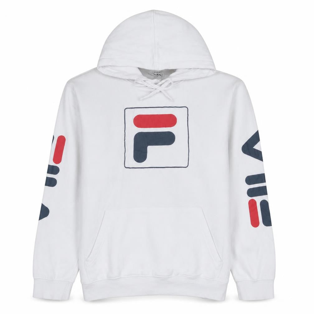 Mens UK Size M FILA White Pullover Hoodie