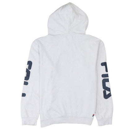 Mens UK Size M FILA White Pullover Hoodie