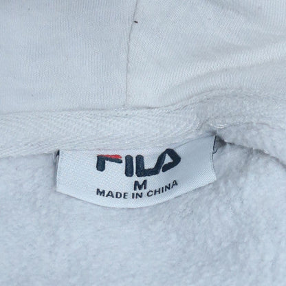 Mens UK Size M FILA White Pullover Hoodie