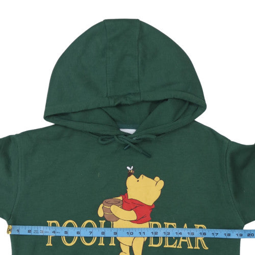 Womens UK Size 2XS Disney Green Pullover Hoodie