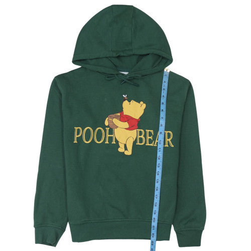 Womens UK Size 2XS Disney Green Pullover Hoodie