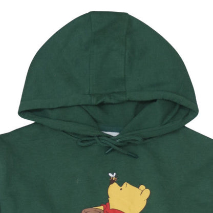 Womens UK Size 2XS Disney Green Pullover Hoodie