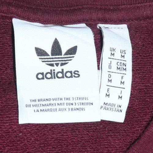 Mens UK Size M adidas Brown Pullover Sweatshirt