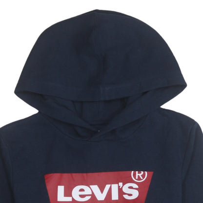 Levi's Boys Blue Pullover Hoodie 14 Years Logo Graphic Long Sleeve