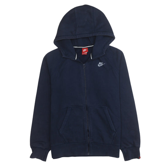 Mens UK Size L Nike Blue Full Zip Hoodie