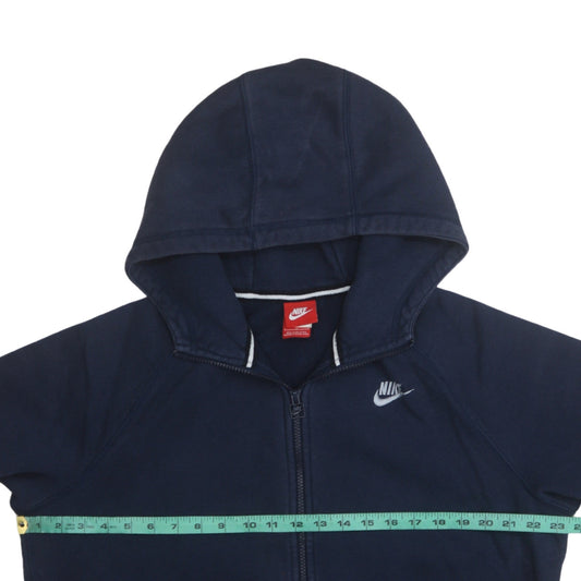 Mens UK Size L Nike Blue Full Zip Hoodie