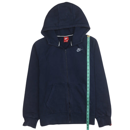 Mens UK Size L Nike Blue Full Zip Hoodie