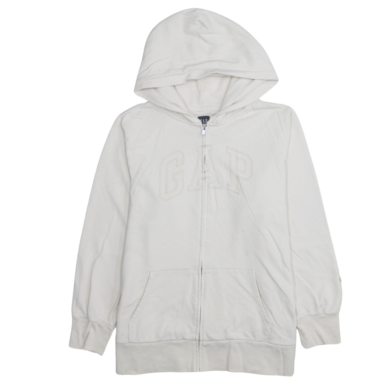 Mens UK Size XL Gap Ivory Full Zip Hoodie