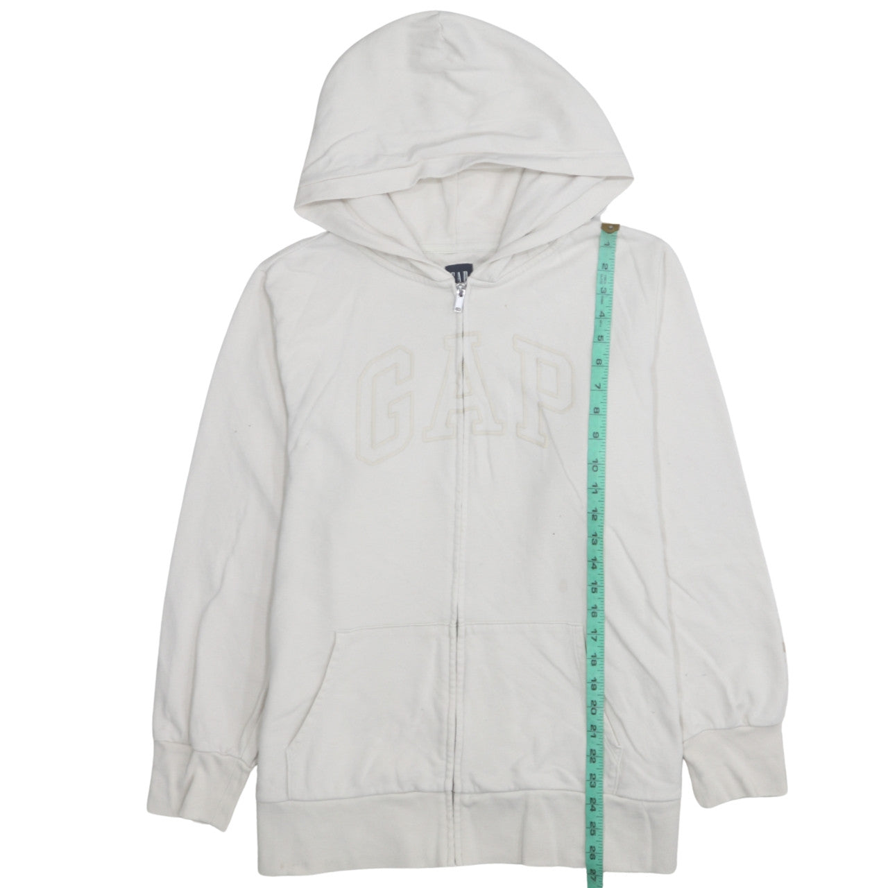 Mens UK Size XL Gap Ivory Full Zip Hoodie