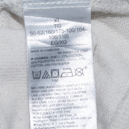 Mens UK Size XL Gap Ivory Full Zip Hoodie