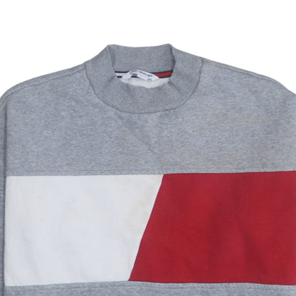 Womens UK Size M Tommy Hilfiger Grey Pullover Sweatshirt
