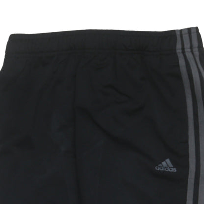 Adidas Boys Black Track Pants S Elastic Waist Jogger Trousers