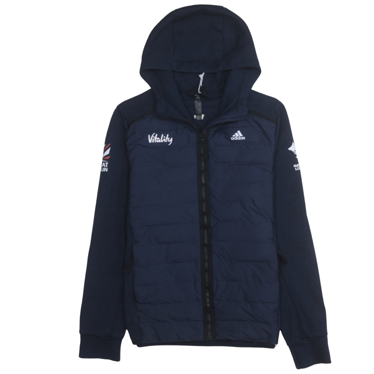 Teens UK Size 164 adidas Blue Full Zip Hoodie