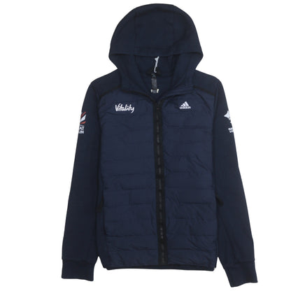 Teens UK Size 164 adidas Blue Full Zip Hoodie
