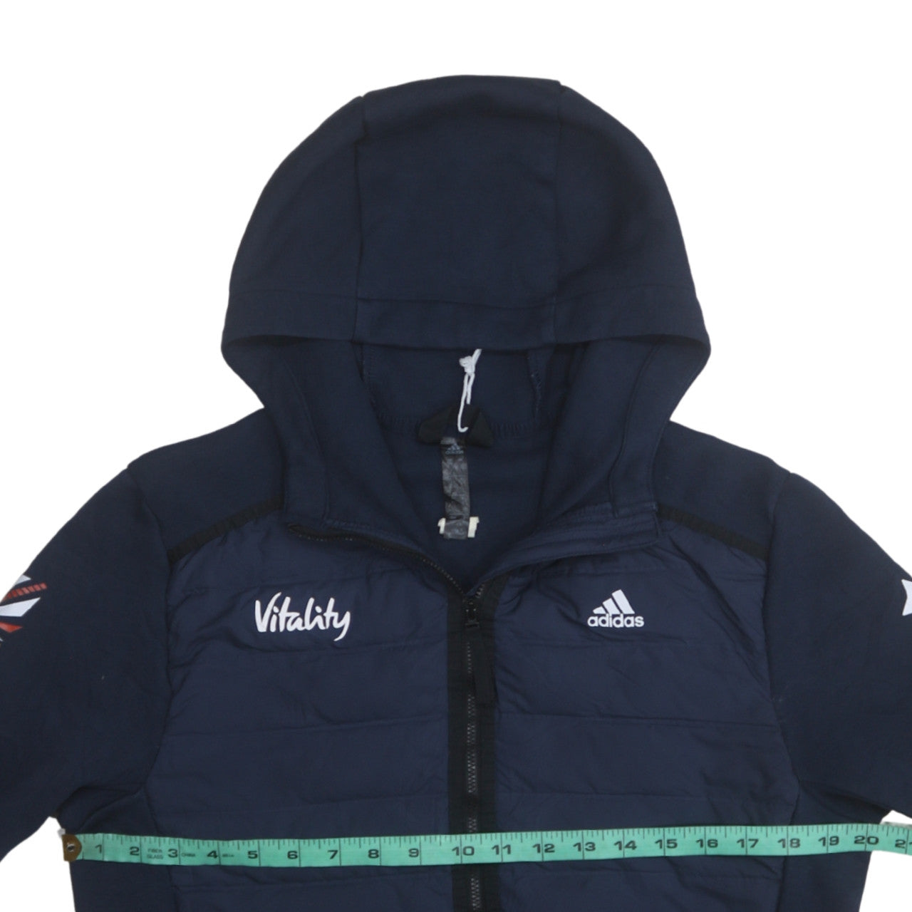 Teens UK Size 164 adidas Blue Full Zip Hoodie