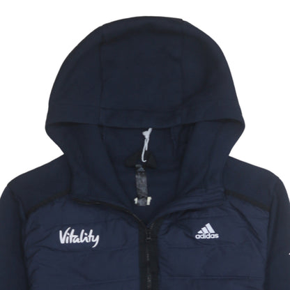 Teens UK Size 164 adidas Blue Full Zip Hoodie