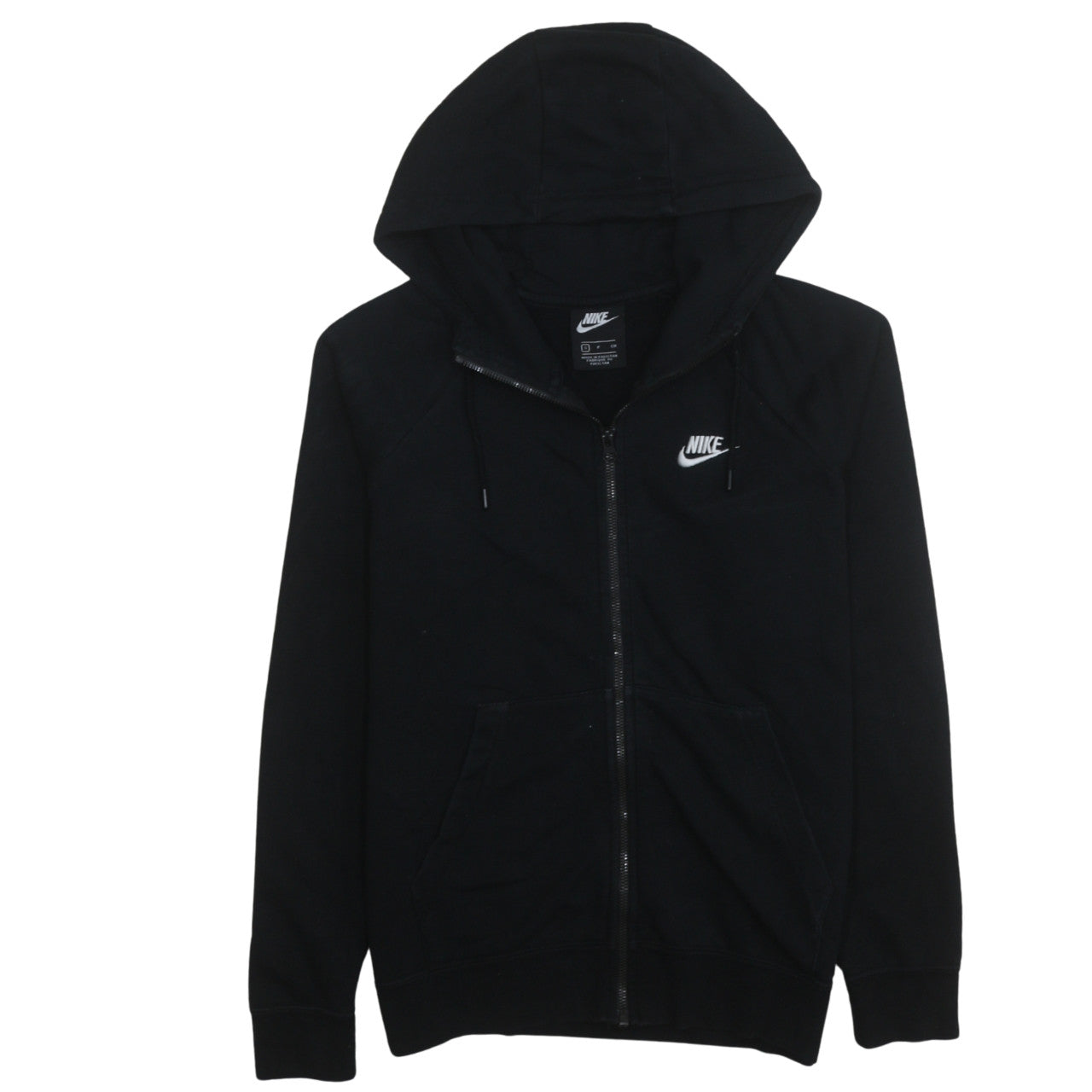 Womens UK Size S Nike Black Full Zip Hoodie