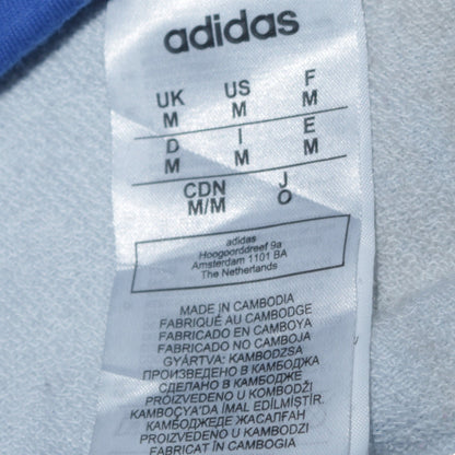Adidas Men's Blue Pullover Hoodie Size M Sports Fleece Logo