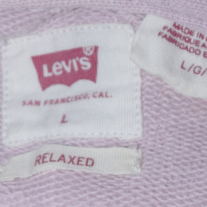 Womens UK Size L Levi's Pink Pullover Hoodie
