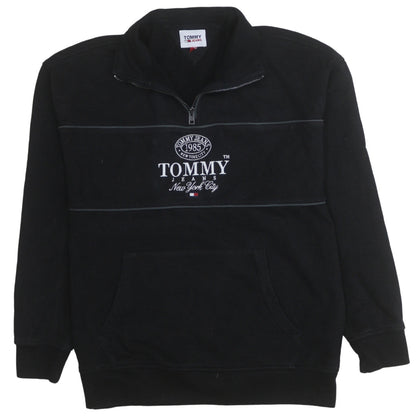 Mens UK Size S Tommy Jeans Black Pullover Sweatshirt