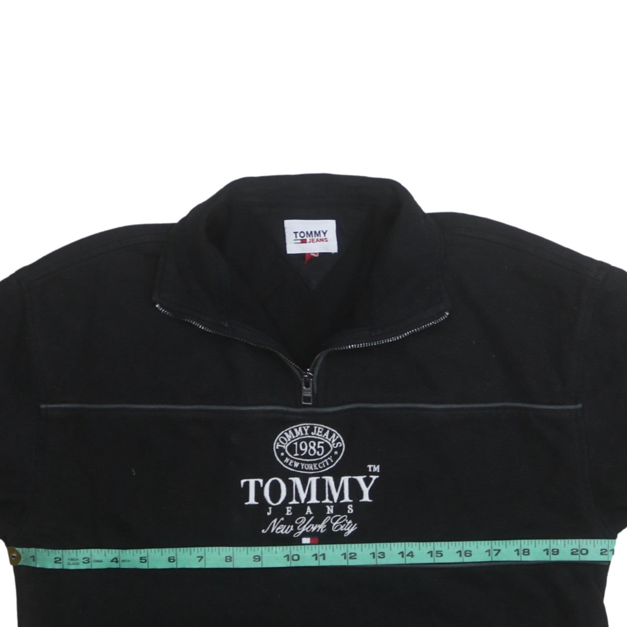 Mens UK Size S Tommy Jeans Black Pullover Sweatshirt